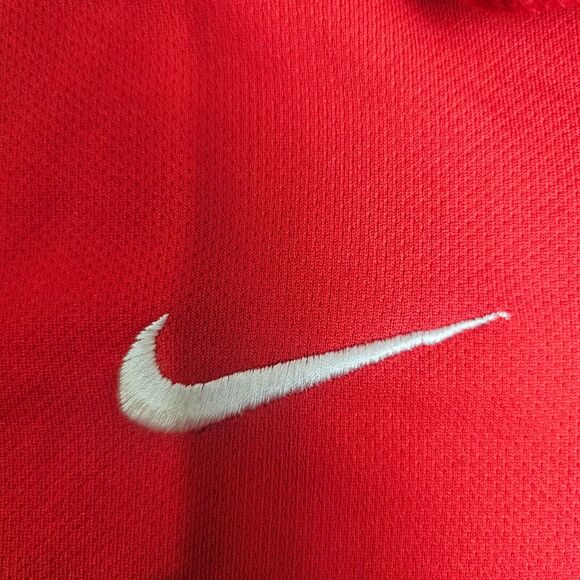 Nike Dri Fit Size L Large Mens Active Polo Shirt Short Sleeve Red Golf - Picture 4 of 13